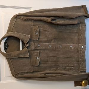 525 French Terry Olive Drab Green Denim Jacket XL